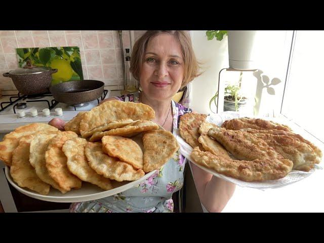 Чебуреки на менералке. Очень понравились чебуреки, пузырчатые, хрустящие и сочные 