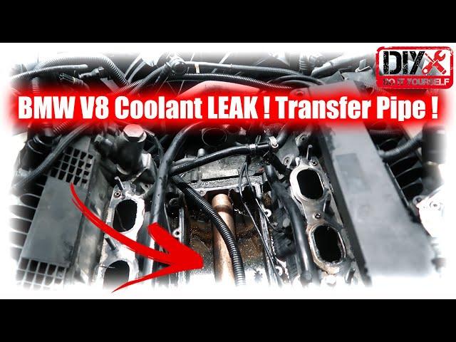 ***BMW V8 Coolant LEAK !Transfer Pipe replacement !***