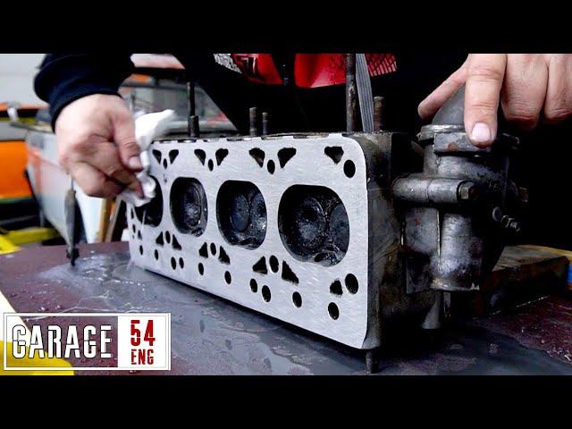 Resurfacing cylinder head with sandpaper, DIY piston rings (cheap engine repair)