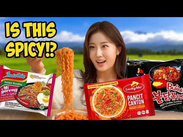 Philippines vs Korea vs Indonesia: Koreans Try the Ultimate Spicy Noodles