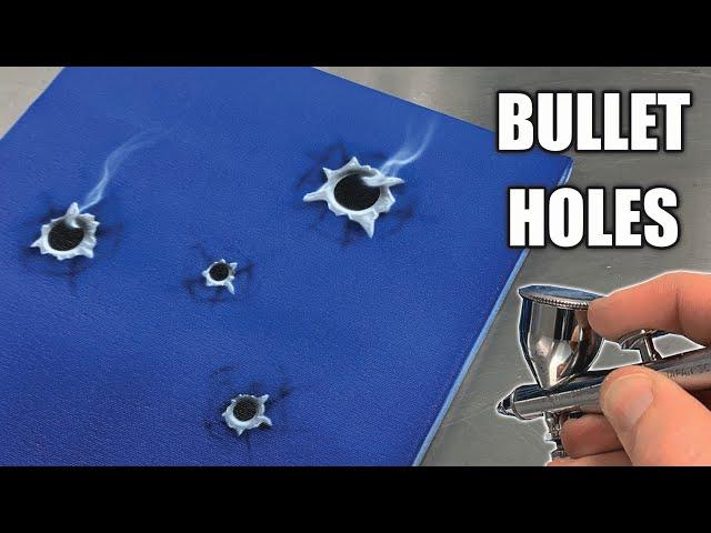 Airbrushing Bullet Holes