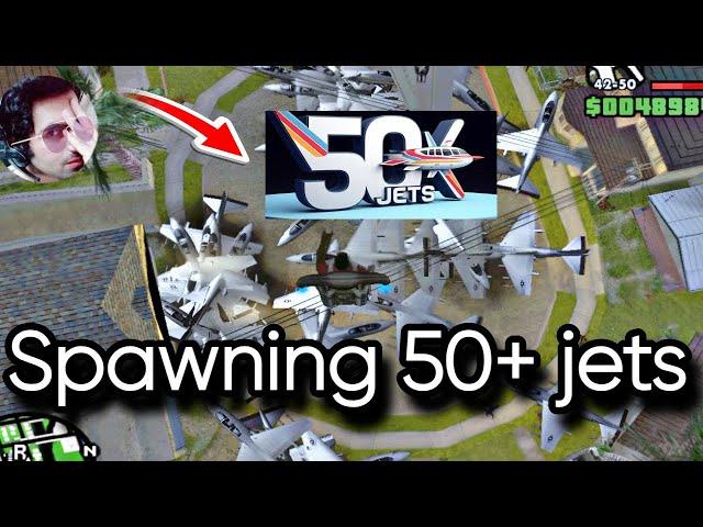  Omg I was shocked when I spawn 50+ jets in Gta San | Gaming