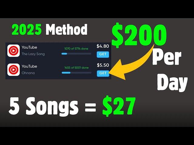 Get PAID $100 -$200 A Day  Listening To Songs ( NEW Website ) – How To Make Money Online In 2025