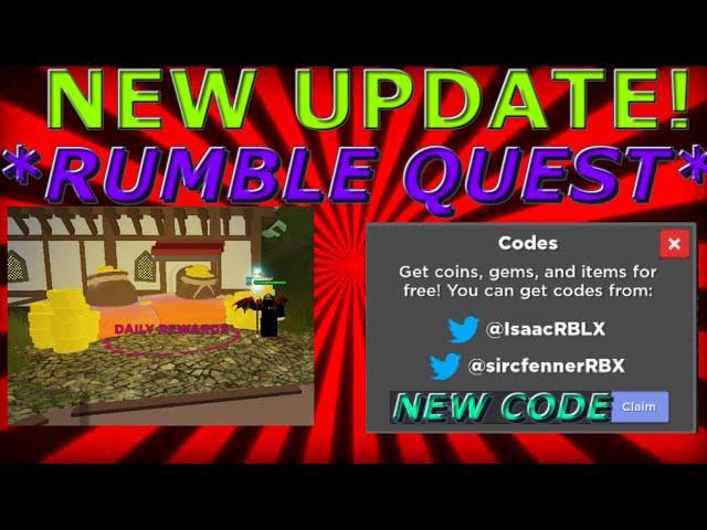 [️Ancient Tomb️] Rumble Quest - NEW UPDATE! + CODES (Roblox)