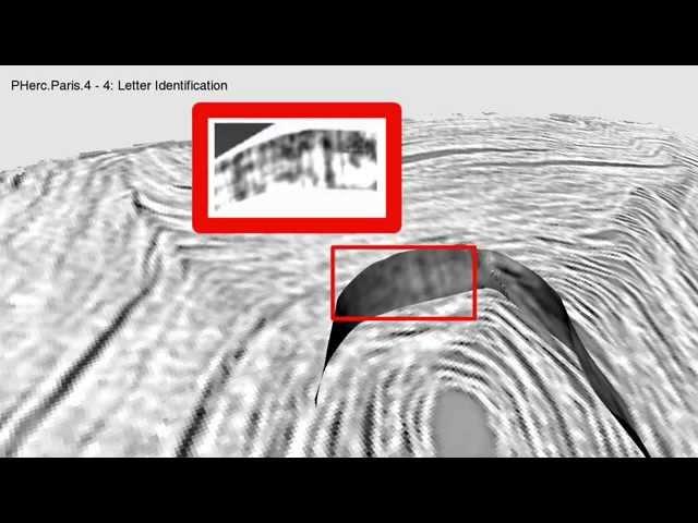 Revealing letters in rolled Herculaneum papyri