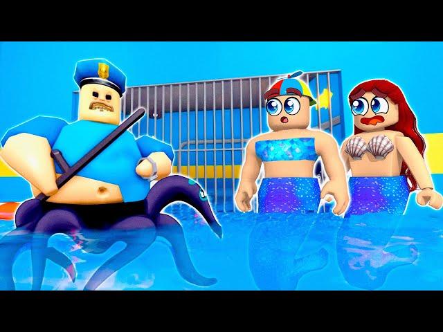 JE DEVIENS UNE SIRÈNE POUR ÉCHAPPER A BARRY'S PRISON RUN SUR ROBLOX ! Barry's Prison Run Escape !