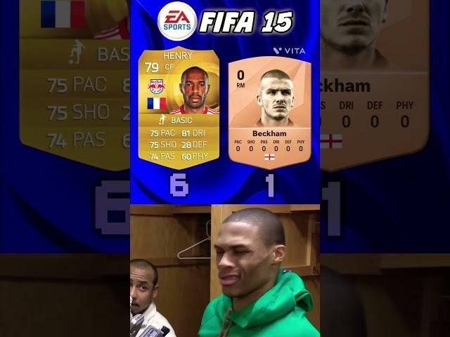 Reacting to Thierry Henry vs Beckham in EVERY FIFA!️#reaction #henry #memes #fifa #beckham #icon