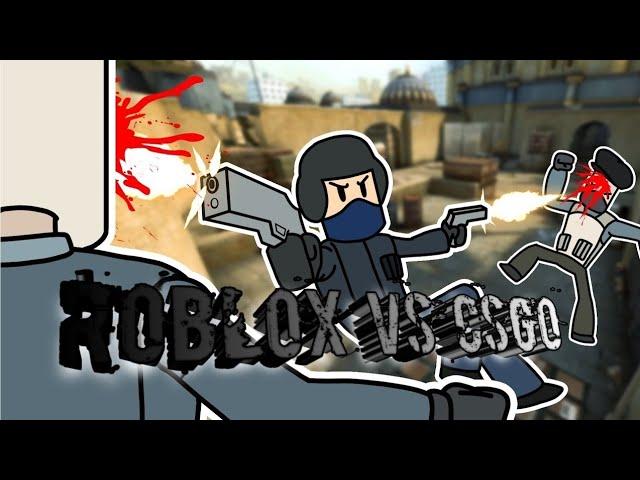 Сравнение игр! cs go vs roblox. Меткий выстрел в голову.