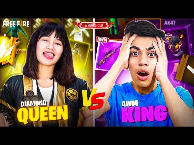 Free Fire Diamond Queen Vs AWM King UG Ayush | Funniest Collection Versus Ever | Sooneeta