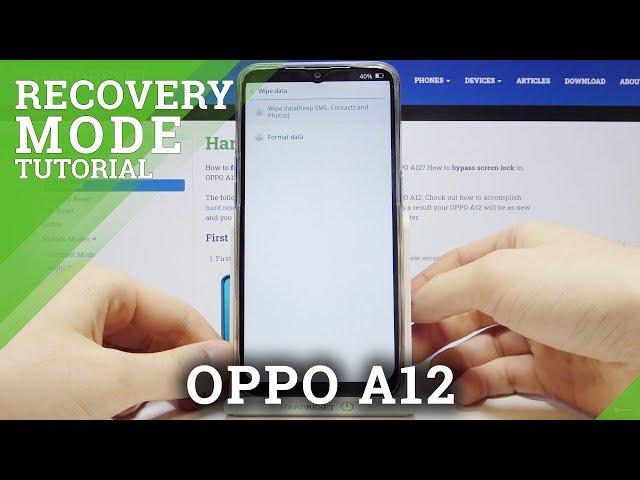 How to Reset OPPO A12 - Erase all user data by Recovery Mode