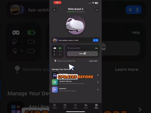 How to update Meta Quest 2 headset! #metaquest2 #quest2 #oculus #derbyvr