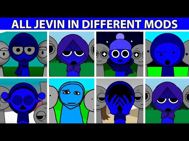 Incredibox Sprunki All BLUE JEVIN in Different Mods