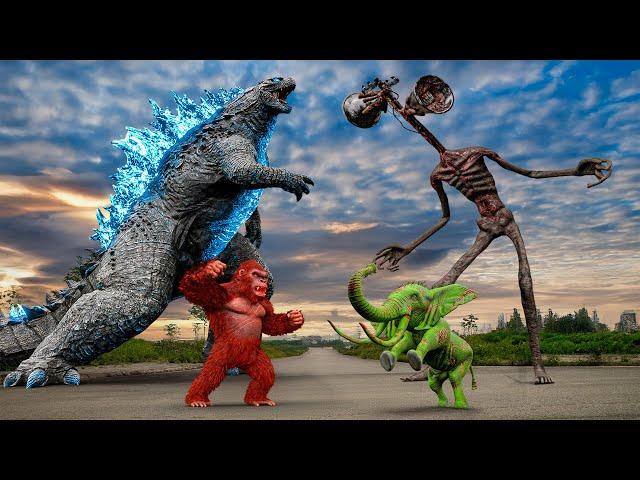 The New Attack Movies: Evolution Of Siren Head VS Godzilla, Kong | Ultimate Showdown | Teddy Chase