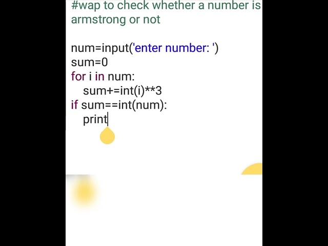 #armstrong numbers of three digits #python #basics