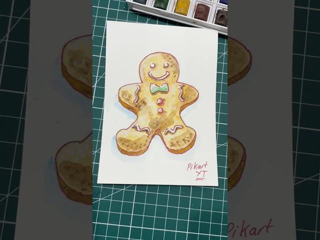 December 20th: Drawing a gingerbread man #drawing #christmas #art