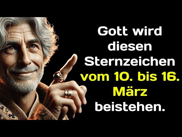 Gott wird diesen Sternzeichen vom 10. bis 16. März beistehen.