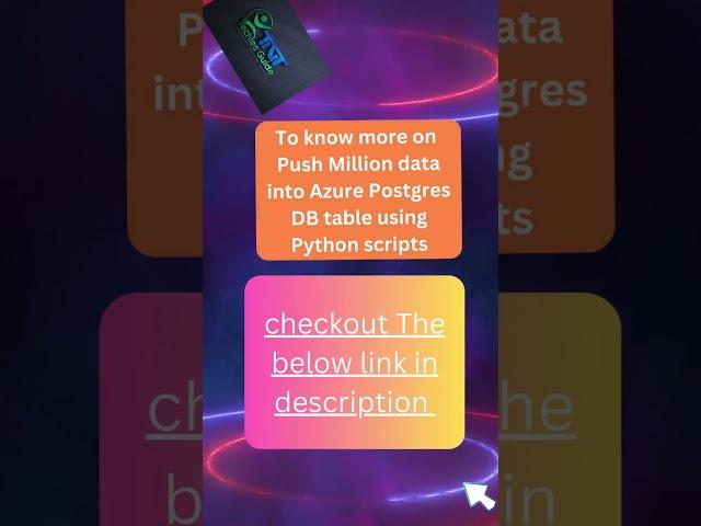 #Python #Azure #Postgres #Database #DataManagement #DatabaseOperations #PythonScripts