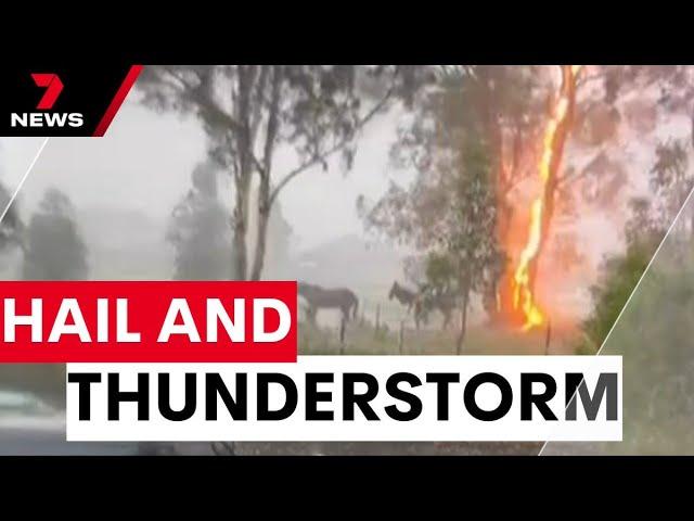 Bolts of lightning ignite a house fire in Kellyville | 7NEWS