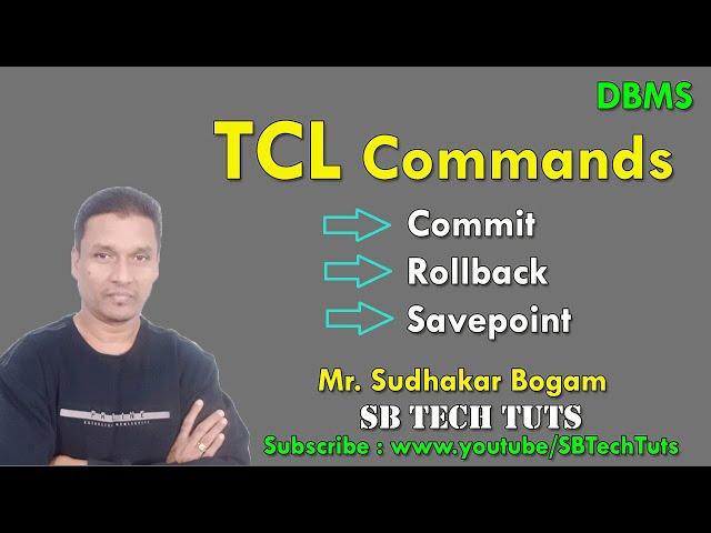 TCL commands in SQL | Transaction Control Language (Commit, Rollback & Savepoint) in SQL | DBMS