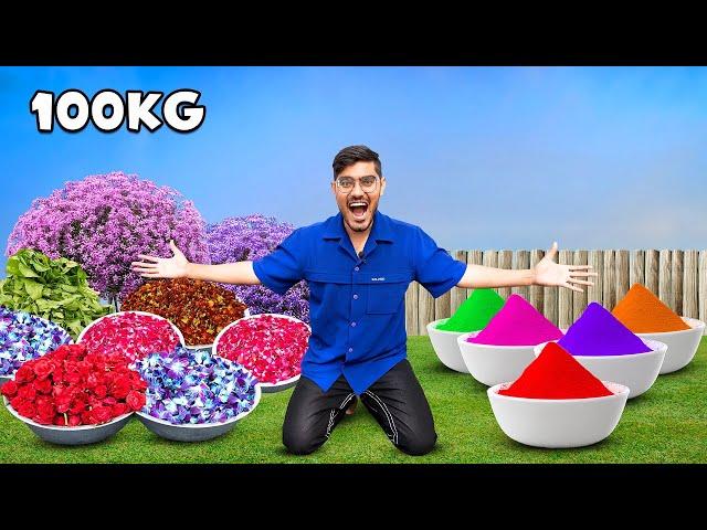 Herbal Holi Colour Making From 100 KG Flowers- Chemical Free | 100 किलो फूलों से किटंक गुलाल बनेगा?