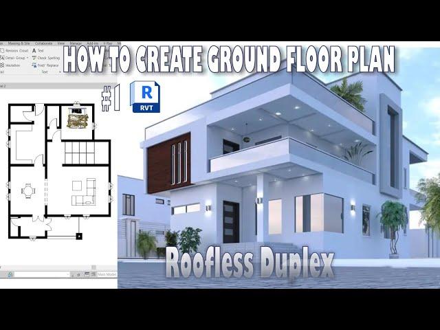 #1A HOW TO CREATE FLOOR PLAN | ROOFLESS DUPLEX | REVIT 2024