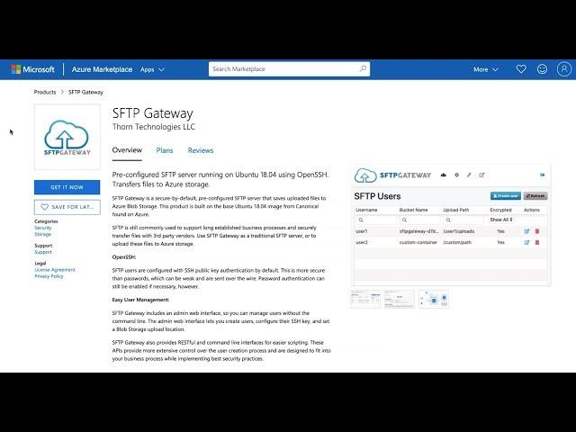 How to set up SFTP Gateway for Azure (old versions)