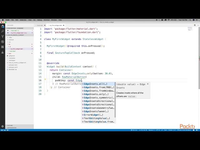 Flutter Tips, Tricks, and Techniques : How to Create a Widget? | packtpub.com