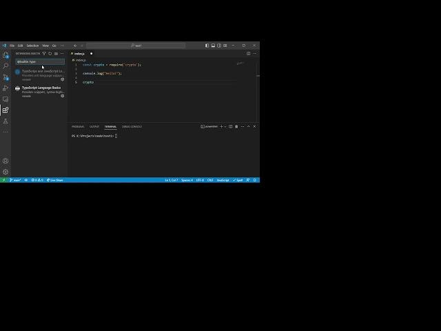 VS Code javascript intellisense does not work