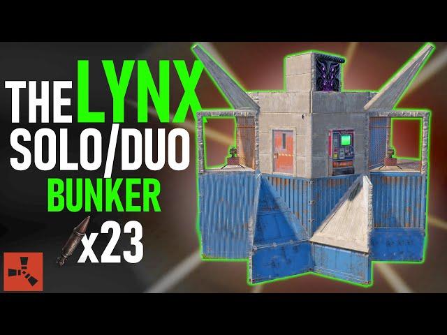 The LYNX - *INSANE* Solo BUNKER - Rust Base Design - solo/duo