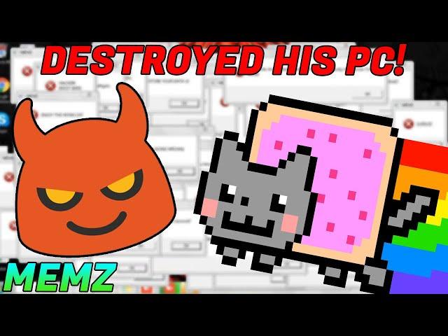 Destroying a scammers PC! + Reaction [MEMZ]