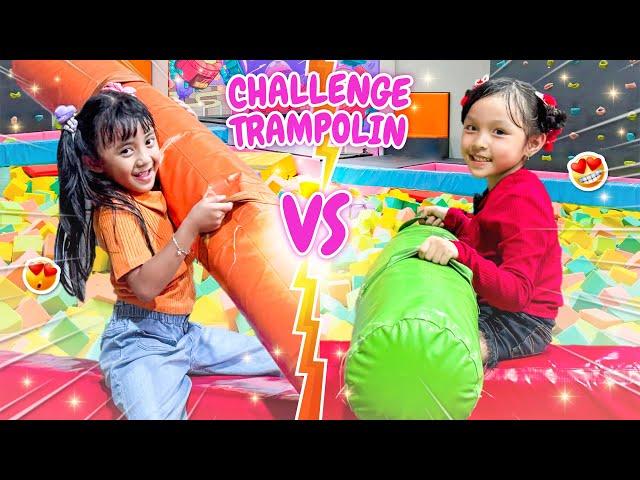 SAMANTHA CHALLENGE TRAMPOLIN BARENG RAILENE !! TRAMPOLIN TERBESAR DI JOGJA VIRAL SERU !!