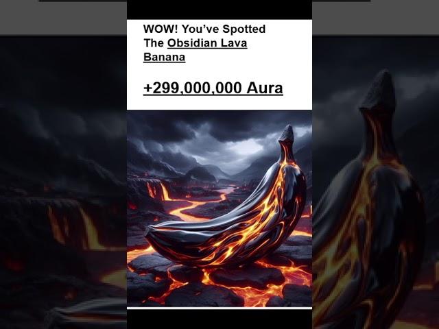 Obsidian Lava Banana #Aura #Luck #Hope