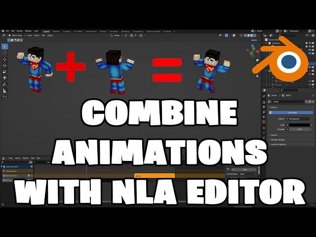 How To Combine Mixamo Animations In Blender #blender3d