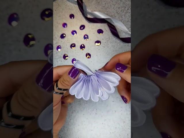 DIY | Kanzashi flower tutorial    #shorts  #diy   #tutorial