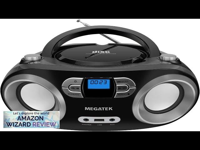 MEGATEK Portable CD Player Boombox with FM Radio Bluetooth and USB Port Review