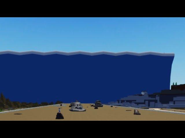 Roblox tsunami game level 100 tsunami but…