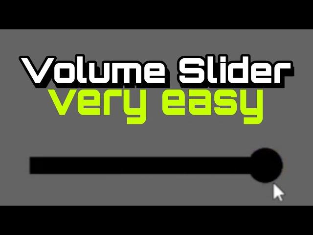 Unity How To Make A Volume Slider EASY