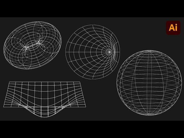 How to make 3D Wireframe graphics in Adobe Illustrator