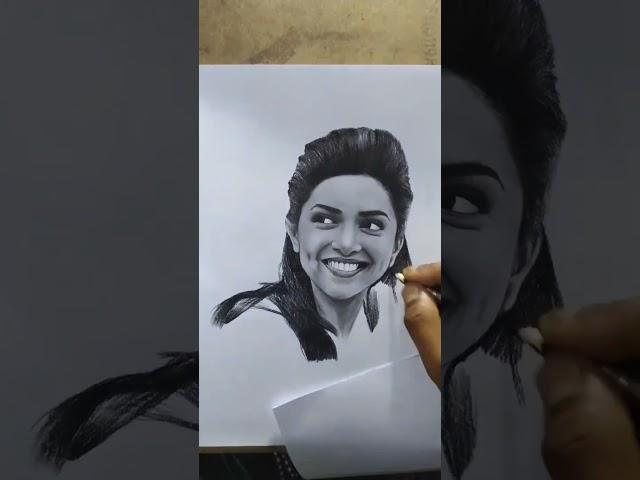 How to draw Deepika Padukone Step by Step // ful sketch outline tutorial #deepikapasukone #short