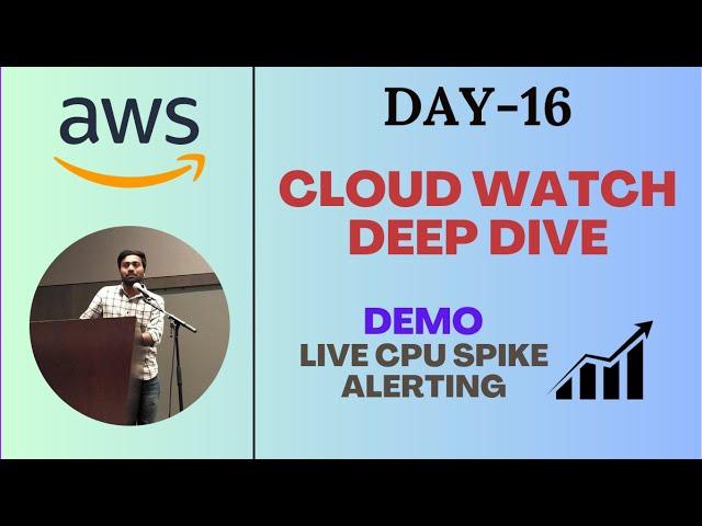 Day-16 | AWS CLOUD WATCH DEEP DIVE | DEMO - LIVE EC2 CPU ALERTING THROUGH SNS | #aws #devops