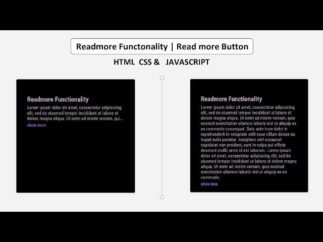 How to Create Read More Button HTML CSS & Javascript | Read More Functionality In HTML CSS & Js