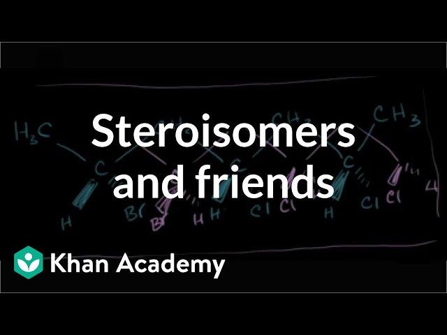 Stereoisomers, enantiomers, diastereomers, constitutional isomers and meso compounds | Khan Academy