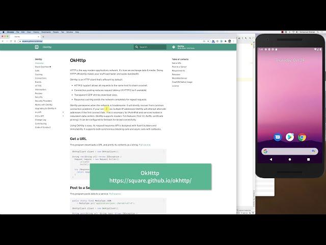 OKHTTP to makeHTTP Requests and Android Setup