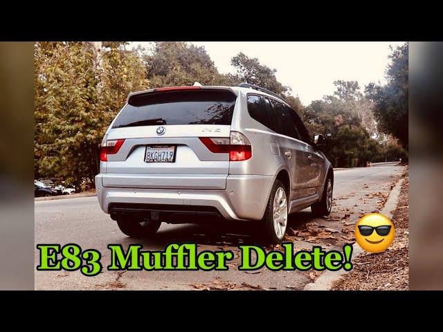 BMW X3 E83 Muffler Delete! Crazy sound Results!