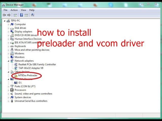 how to install mtk preloader and vcom port flashing driver 2017