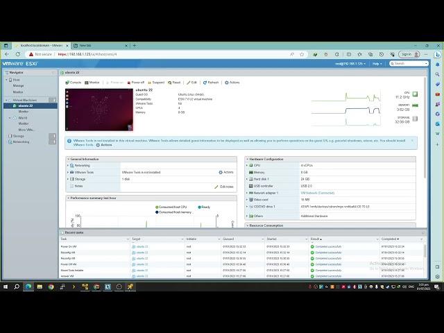 Installing Vmware Tools on Ubuntu-23 with GUI hosted on ESXI 7