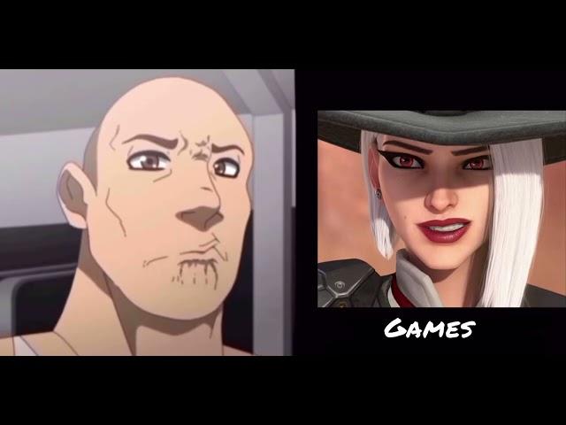 Anime vs Reddit the rock reaction meme #19