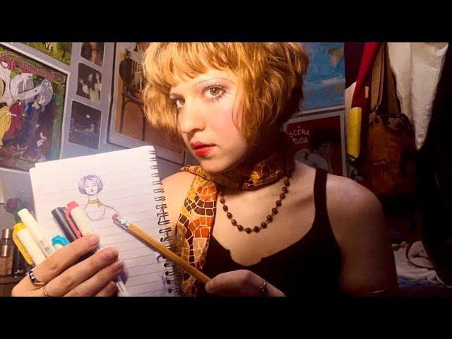 asmr ~ fashion student designs you an outfit (it’s 1974)