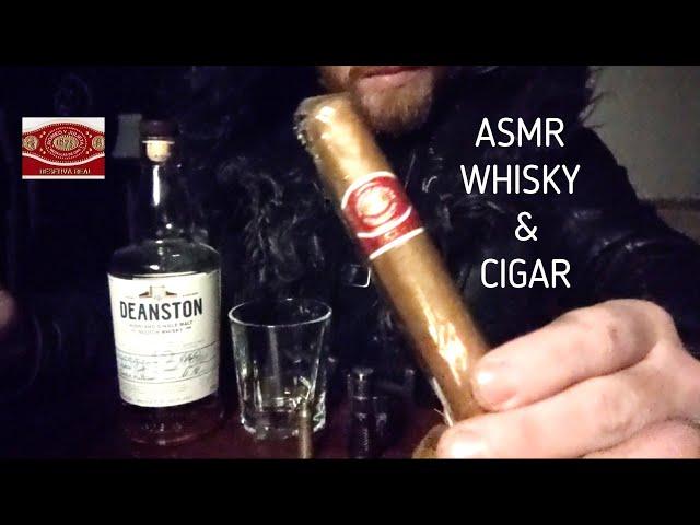 ASMR ROMEO Y JULIETA CIGAR SMOKING WHISKY SCOTCH DRINKING PAIRING RELAX (NO TALKING) GREEN WOLF ASMR