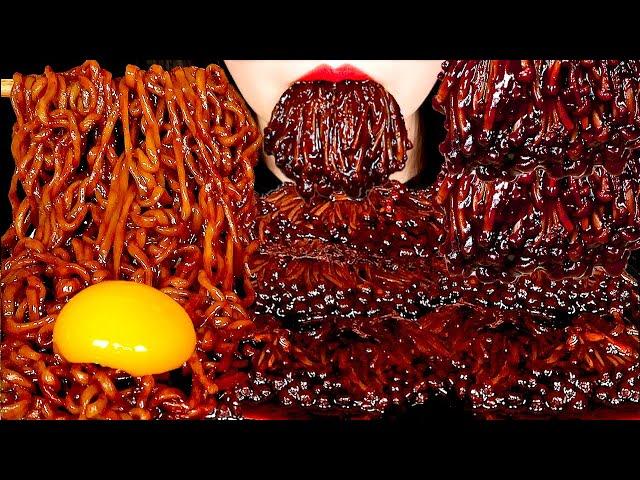 ASMR BLACK BEAN ENOKI MUSHROOMS, TRUFFLE BLACK BEAN NOODLES 짜장팽이버섯, 트러플짜파게티 먹방 EATING SOUNDS MUKBANG